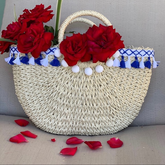 Moon Straw Bag Handmade - Picture 2 of 8